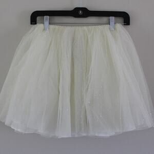 NWT Bonpoint Couture Ballerina Petticoat Tulle Mini Skirt White Sparkle‎ 12